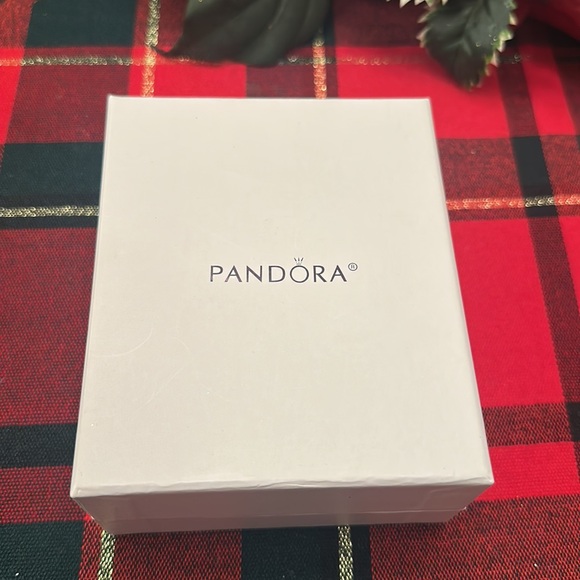 Pandora 2015 Ornament Snowflake Ceramic with Logo Ribbon In Box Limited Edition - Picture 5 of 6